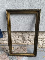 Alló vagy fekvő tükör festmény keret képkeret ,szép mintàval készült aranyozott kb 100 éves