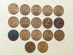 Hungary 17 Different Coins 2 Forint 1970-1989