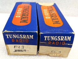 Tungsram EL3 Paired Electron Tube - NOS, Boxed, Tested Audiofil Rarity