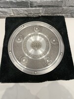 Original Linn-Becker Bundesliga Championship Trophy replica (22.5 cm, 95% pure tin) – Perfect condition, in box!
