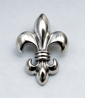 925-ös ezüst liliom / fleur-de-lis medál, Anjou liliom, cserkész – különleges ritka ezüst ékszer