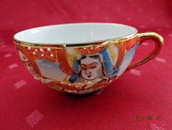 Japanese porcelain coffee cup, geisha head, transparent, diameter 7.5 cm. He has!