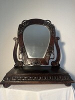 Art Deco Wooden Vanity Mirror, Tilt Mirror