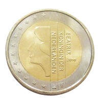 Hollandia,2 euro 2010 aUNC+ ötvözet