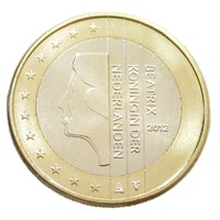Hollandia,1 euro 2012 aUNC+ ötvözet