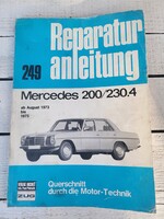 German Repair Manual for Mercedes-Benz 200 / 230.4 Models