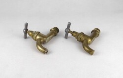 2B757 Old single-hose copper faucet wall fountain tap 2 pieces