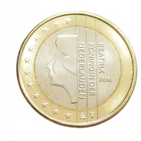Hollandia,1 euro 2010 aUNC+ ötvözet