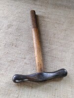 ANTIQUE MARKED WROUGHT IRON HAMMER