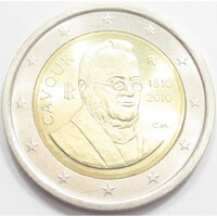Italy, 2 euro 2010 - Politician Camillo Benso di Cavour aUNC+ alloy