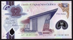 Pápua Új-Guinea 5 kina polymer UNC 2016