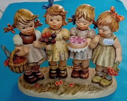 Large Goebel Hummel: Happy Birthday! , 4 girls