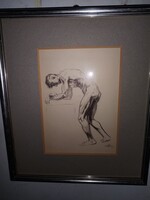 Csabai - Ékes Lajos (1890-1944) : Férfi akt.