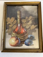 Pálffy table still life with plums.