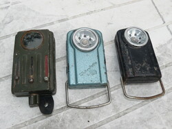 3 Old Retro Flashlights, Railway and Military