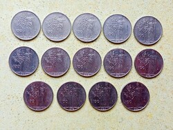 Olaszország 14 db Különböző Érme 100 Líra 1956-1986