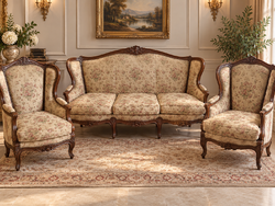 Solid Baroque-Style Lounge Set