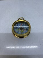 Map Pattern Copper Compass