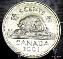 Kanada 5 cent, 2001 Verdejel: "P" /mágneses/ D07F1V