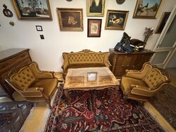 Inlaid Lounge Set with 3 Drawers