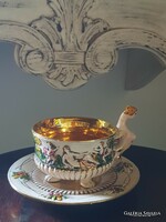 Capodimonte teacup and saucer