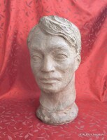 Matei Aurél (1908-1959): Ady Endre - jelzett, nagyméretű terrakotta szobor