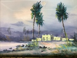 István Bácskay - Landscape with Palms