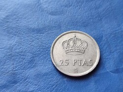 SPANYOLORSZÁG 25 PTAS / 25 PESETAS 1982 JUAN CARLOS KIRÁLY!