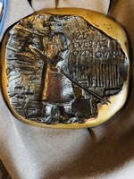 Bronze Plaquette – '125 Years of Ózd Factory'