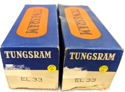 Tungsram EL33 Paired Electron Tubes - NOS, Boxed, Tested Audiophile Rarity
