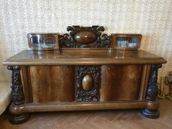 Antique Sideboard and Table with Chairs