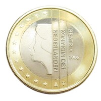 Hollandia,1 euro 2006 aUNC+ ötvözet