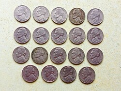 USA 19 Different Coins 5 Cents 1957-1999
