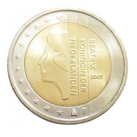 Hollandia,2 euro 2007 aUNC+ ötvözet