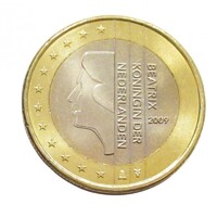 Hollandia,1 euro 2009 aUNC+ ötvözet
