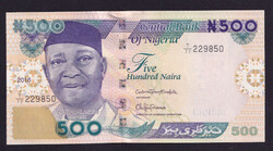 Nigéria 500 Naira UNC 2016