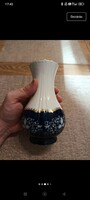 Retro Zsolnay Pompadour porcelán váza – Kobaltkék-arany,