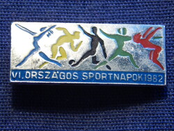 VI. Országos Sportnapok 1982 -  jelvény