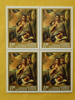 1968. Festmények (IV.) sor  - négyestömbökben ** Spanyol festők (1.500,-Ft)