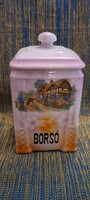 Antique Large Porcelain Spice Jar Victoria Style, 3 (M6489)