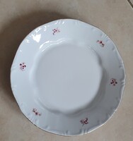 Zsolnay jelzett lapos porcelán tányér, 1 db régi tányér
