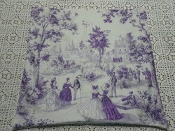 Toile de Jouy Elegant Soft Plush Zippered Throw Pillow Cover