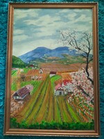 Urbán L.Valéria-Tavasz Badacsonyban festmény