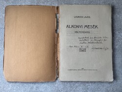 Laurisin Lajos: Alkonyi mesék – 1922 – dedikált példány Dinnyésy Juliska művésznőnek ritka versesköt