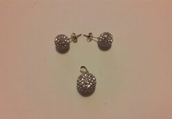 Swarovski crystal silver jewelry set