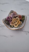 Porcelain Rose Decorative Item Basket