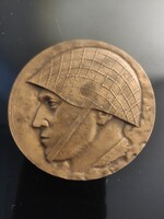 Lengyel Néphadsereg bronz emlékplakett
