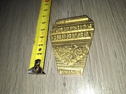 "Helikon, Portugál levelek", réz nyomódúc, 100 gr