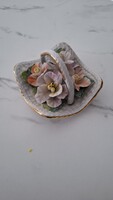 Porcelain Rose Decorative Item Basket