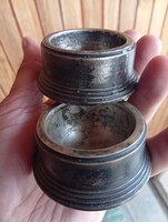 Antique Count's Crowned Coat of Arms Silver Spice Container Pair 80 grams